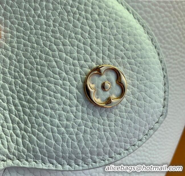 Promotional Louis Vuitton Capucines Mini Bag in Taurillon Calfskin with Python Leather N56399 White 2023