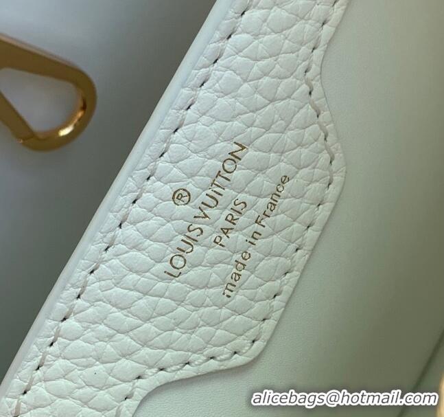 Promotional Louis Vuitton Capucines Mini Bag in Taurillon Calfskin with Python Leather N56399 White 2023