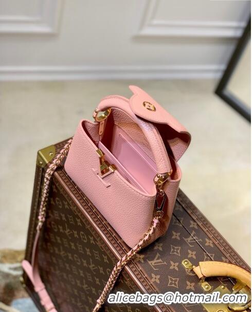 Super Quality Louis Vuitton Capucines Mini Chain Bag in Taurillon Calfskin M21103 Pink 2023