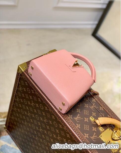 Super Quality Louis Vuitton Capucines Mini Chain Bag in Taurillon Calfskin M21103 Pink 2023