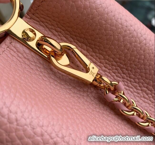 Super Quality Louis Vuitton Capucines Mini Chain Bag in Taurillon Calfskin M21103 Pink 2023