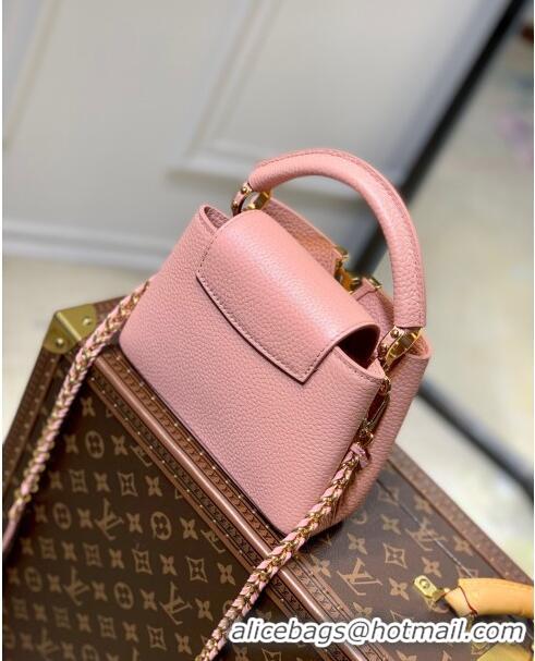 Super Quality Louis Vuitton Capucines Mini Chain Bag in Taurillon Calfskin M21103 Pink 2023