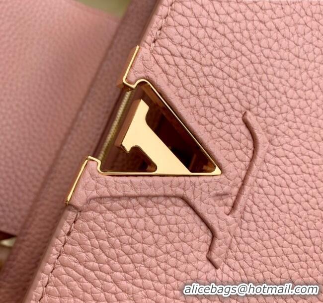 Affordable Price Louis Vuitton Capucines BB Chain Bag in Taurillon Calfskin M21103 Pink 2023