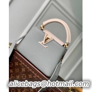 Grade Design Louis Vuitton Capucines Mini Bag in Taurillon Calfskin M21296 Steeple Gray/Greige 2023