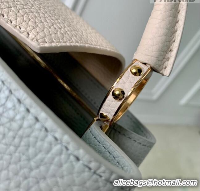 Grade Design Louis Vuitton Capucines Mini Bag in Taurillon Calfskin M21296 Steeple Gray/Greige 2023