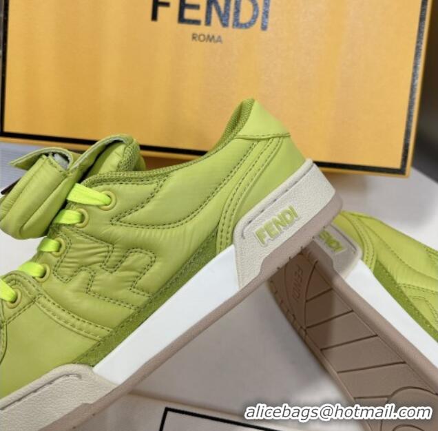 Perfect Fendi Match Low Top Sneakers with Pocket in Acid Green Nylon 122850