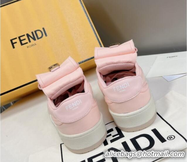 Good Looking Fendi Match Low Top Sneakers with Pocket in Light Pink Nylon 122852