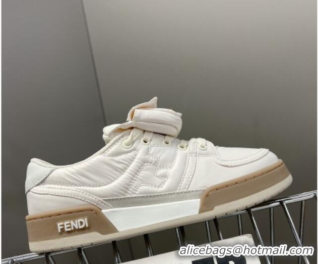 Top Design Fendi Match Low Top Sneakers with Pocket in White Nylon 122853