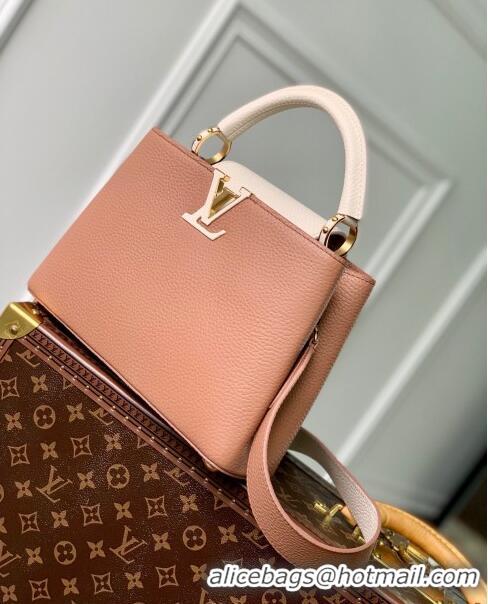 Promotional Louis Vuitton Capucines BB Bag in Taurillon Calfskin M21045 Brown/Beige 2023