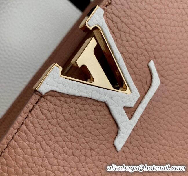 Reasonable Price Louis Vuitton Capucines MM Bag in Taurillon Calfskin M21045 Brown/Beige 2023