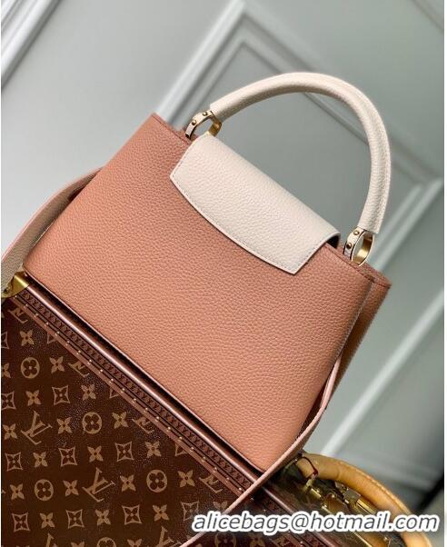 Reasonable Price Louis Vuitton Capucines MM Bag in Taurillon Calfskin M21045 Brown/Beige 2023