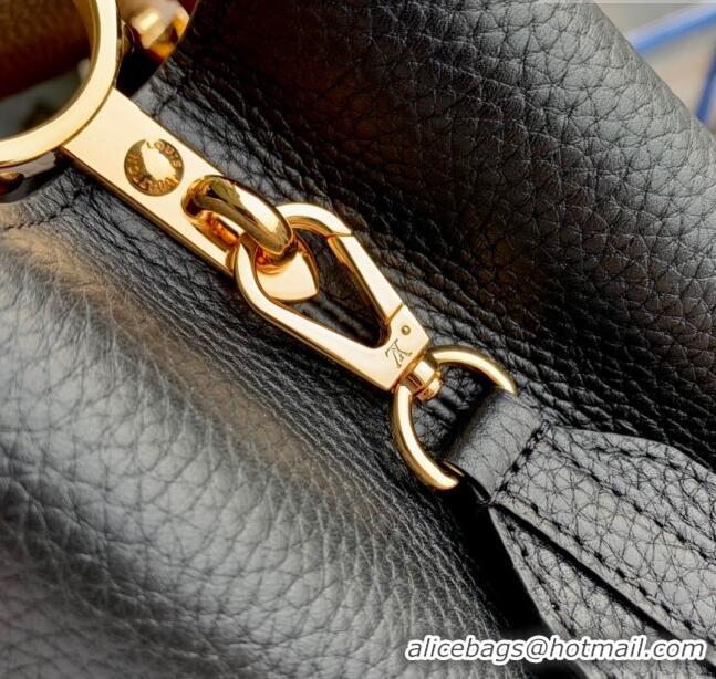 Well Crafted Louis Vuitton Capucines Mini Bag in Taurillon Calfskin M21043 Black/Beige 2023