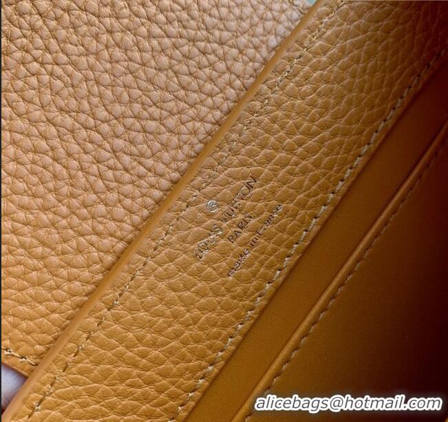 Well Crafted Louis Vuitton Capucines Mini Bag in Taurillon Calfskin M21168 Yellow/Beige 2023