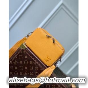 Cheapest Louis Vuitton Alpha Wearable Grained Leather Strap Wallet M59161 Yellow 2022