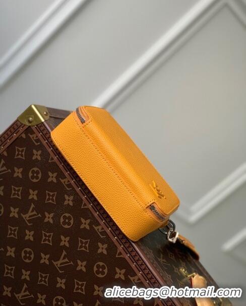 Cheapest Louis Vuitton Alpha Wearable Grained Leather Strap Wallet M59161 Yellow 2022