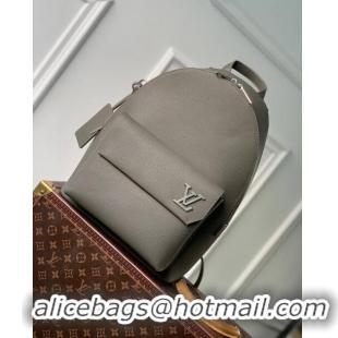 Good Product Louis Vuitton TAKEOFF Backpack in Griany Calfskin M21362 Grey 2023