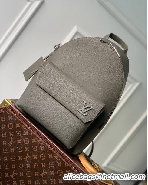 Good Product Louis Vuitton TAKEOFF Backpack in Griany Calfskin M21362 Grey 2023