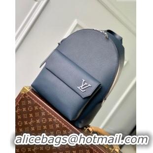 Most Popular Louis Vuitton TAKEOFF Backpack in Griany Calfskin M21362 Navy Blue 2023