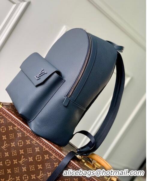 Most Popular Louis Vuitton TAKEOFF Backpack in Griany Calfskin M21362 Navy Blue 2023