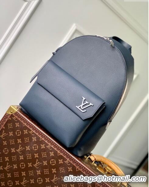 Most Popular Louis Vuitton TAKEOFF Backpack in Griany Calfskin M21362 Navy Blue 2023