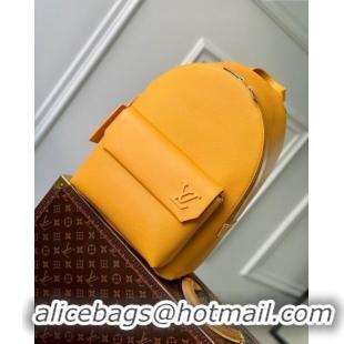 Luxurious Grade Louis Vuitton TAKEOFF Backpack in Griany Calfskin M21362 Yellow 2023