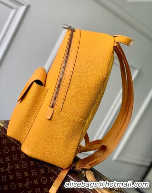 Luxurious Grade Louis Vuitton TAKEOFF Backpack in Griany Calfskin M21362 Yellow 2023