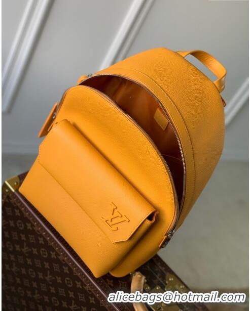 Luxurious Grade Louis Vuitton TAKEOFF Backpack in Griany Calfskin M21362 Yellow 2023