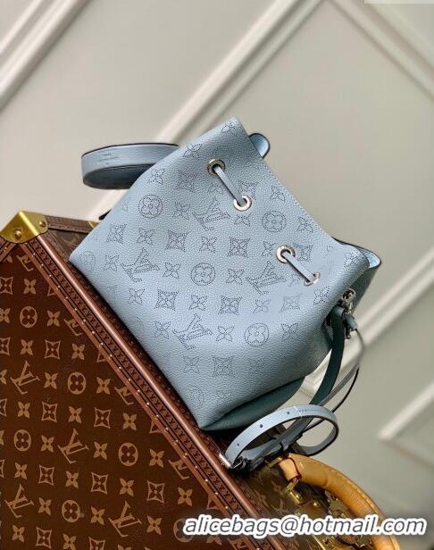 Grade Design Louis Vuitton Bella Bucket Bag in Mahina Perforated Leather M21144 Blue 2022