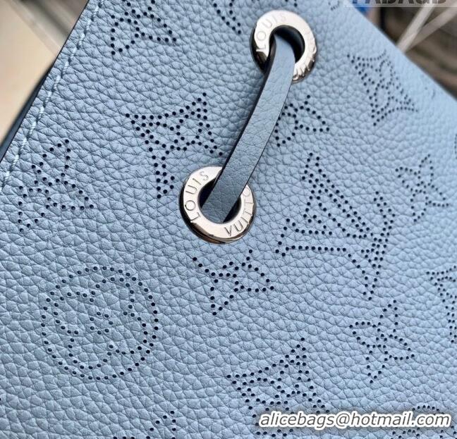 Grade Design Louis Vuitton Bella Bucket Bag in Mahina Perforated Leather M21144 Blue 2022