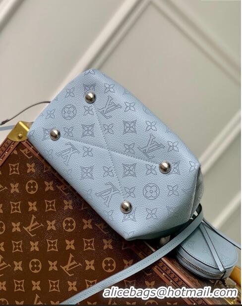 Grade Design Louis Vuitton Bella Bucket Bag in Mahina Perforated Leather M21144 Blue 2022