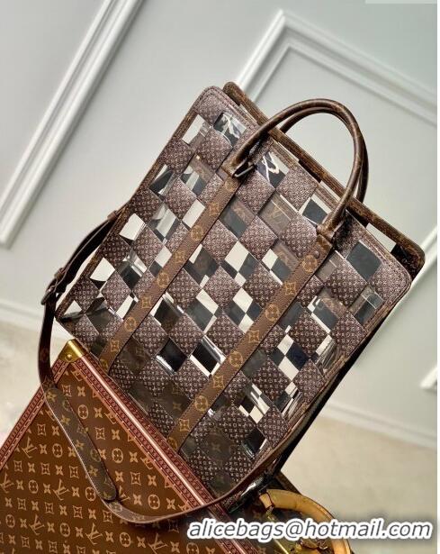 Famous Brand Louis Vuitton Sac Plat Tote Bag in Monogram Chess Canvas and PVC M20866 2023