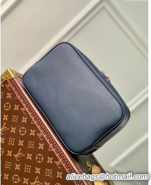 Promotional Louis Vuitton Toiletry Bag in Black LV Aerogram Leather M20912 Navy Blue 2023