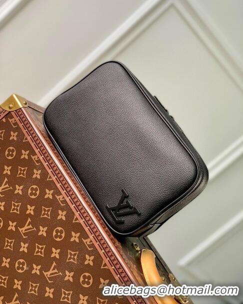 Well Crafted Louis Vuitton Toiletry Bag in Black LV Aerogram Leather M20912 Black 2023