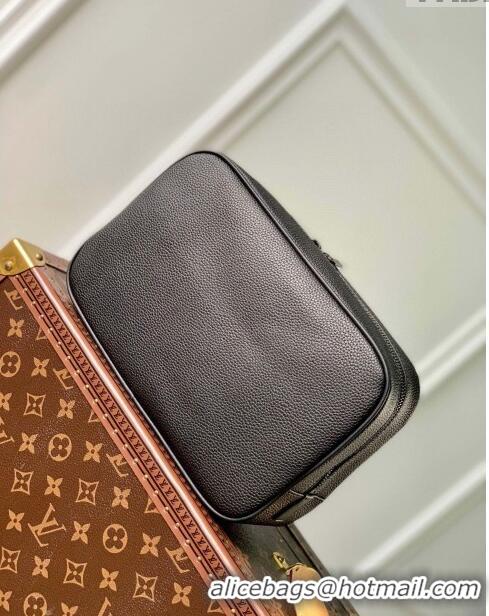 Well Crafted Louis Vuitton Toiletry Bag in Black LV Aerogram Leather M20912 Black 2023