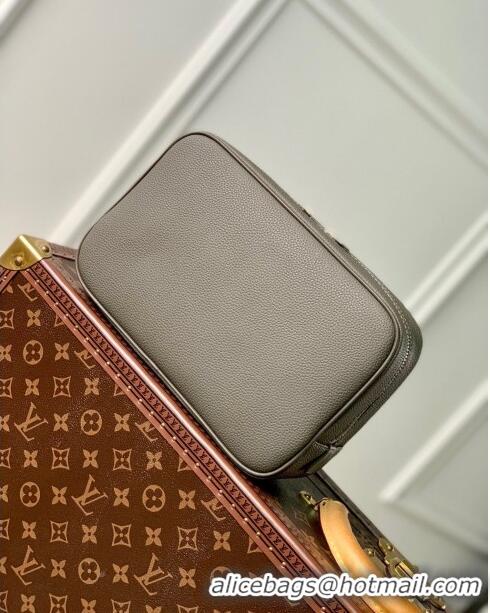 Super Quality Louis Vuitton Toiletry Bag in Black LV Aerogram Leather M20912 Grey 2023