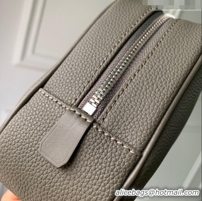 Super Quality Louis Vuitton Toiletry Bag in Black LV Aerogram Leather M20912 Grey 2023