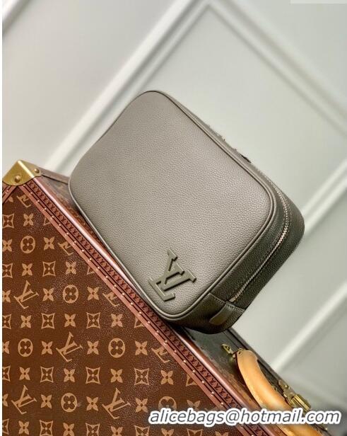 Super Quality Louis Vuitton Toiletry Bag in Black LV Aerogram Leather M20912 Grey 2023