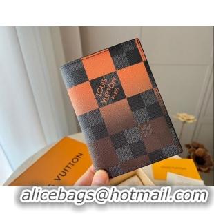 Famous Brand Louis Vuitton Damier Graphite Giant Passport Cover 0106 Orange 2023