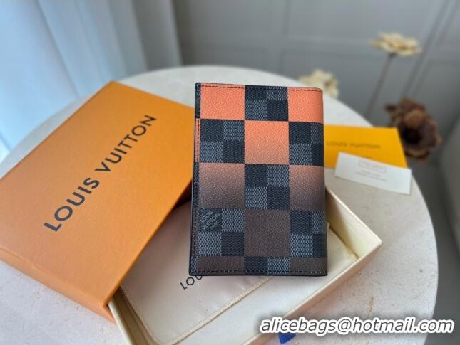 Famous Brand Louis Vuitton Damier Graphite Giant Passport Cover 0106 Orange 2023