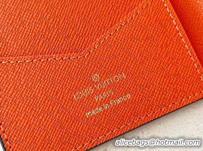 Famous Brand Louis Vuitton Damier Graphite Giant Passport Cover 0106 Orange 2023