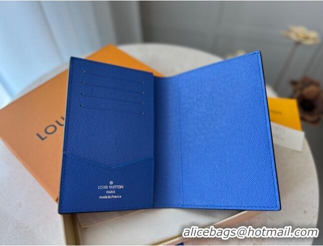 Top Grade Louis Vuitton Damier Graphite Giant Passport Cover 0106 Blue 2023