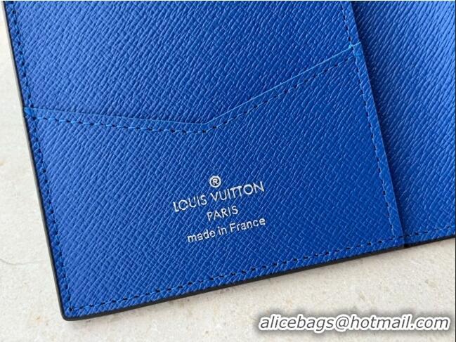 Top Grade Louis Vuitton Damier Graphite Giant Passport Cover 0106 Blue 2023