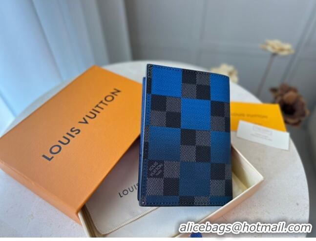 Top Grade Louis Vuitton Damier Graphite Giant Passport Cover 0106 Blue 2023