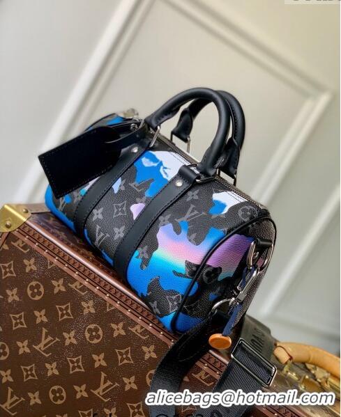 Grade Quality Louis Vuitton Keepall 25 Bag in Sunrise Monogram Eclipse Canvas M21430 2023