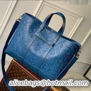 Famous Brand Louis Vuitton Tote Journey Bag Monogram Faded Leather M21371 Blue 2023