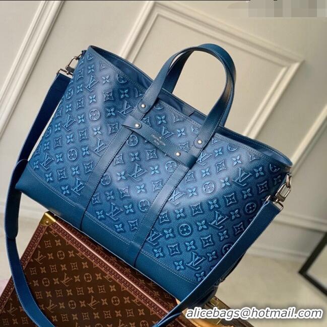 Famous Brand Louis Vuitton Tote Journey Bag Monogram Faded Leather M21371 Blue 2023