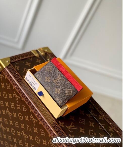 Good Product Louis Vuitton Vivienne Card Holder M81966 Red/Monogram Canvas 2023