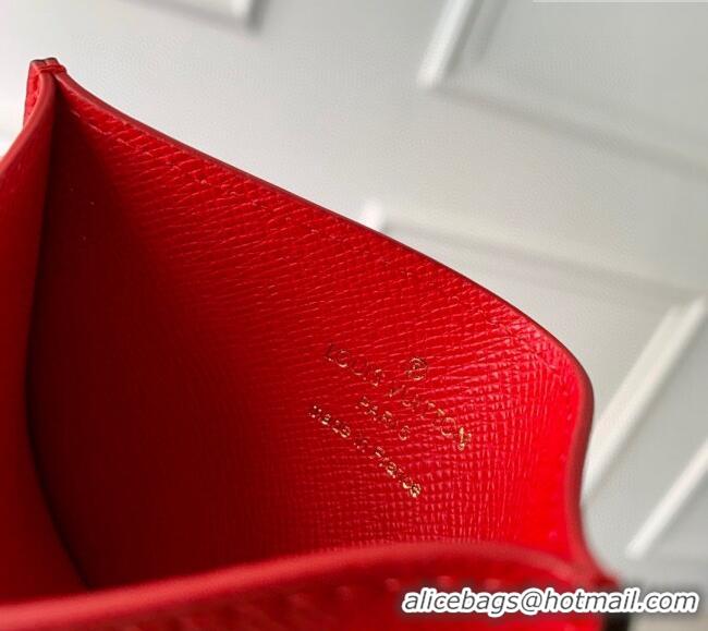 Good Product Louis Vuitton Vivienne Card Holder M81966 Red/Monogram Canvas 2023