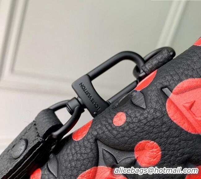 Well Crafted Louis Vuitton LVxYK Pochette To Go Clutch with Red Dots in Black Monogram Leather M82019 2023