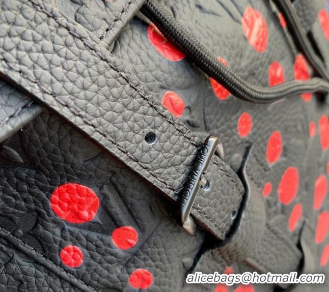 Reasonable Price Louis Vuitton LVxYK Christopher Backpack Bag with Red Dots in Black Monogram Leather M21978 2023